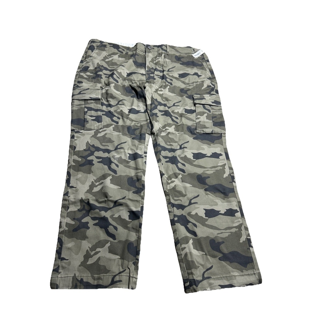 Goodthreads Men's Cargo Pants 40x28 Camouflage Slim Military Paintball
